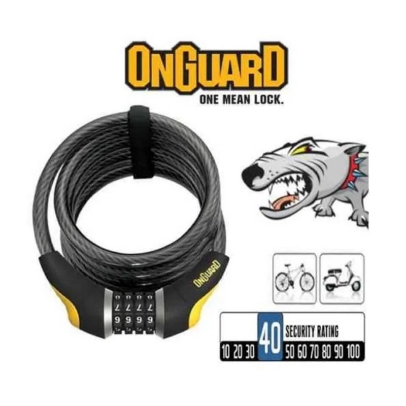 Candado De Combinación Y Luz Led Bicicleta Onguard 8031