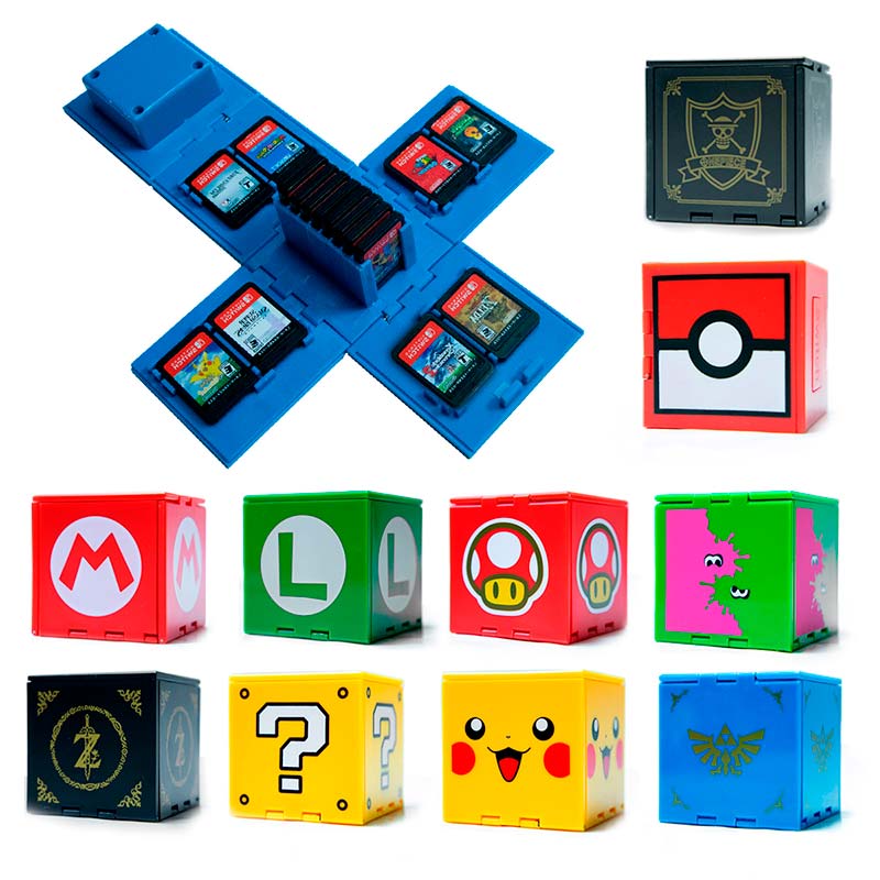 Estuche Para Juegos Nintendo Switch Cubo Portatil Protector Cartuchos Tarjetas