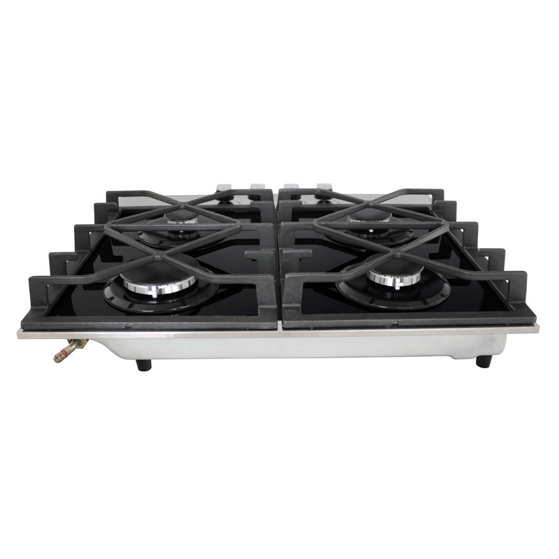Parrilla de gas empotrable de 4 quemadores SUPRA 4Q-TD-60 de 60cm con cubierta de acero 