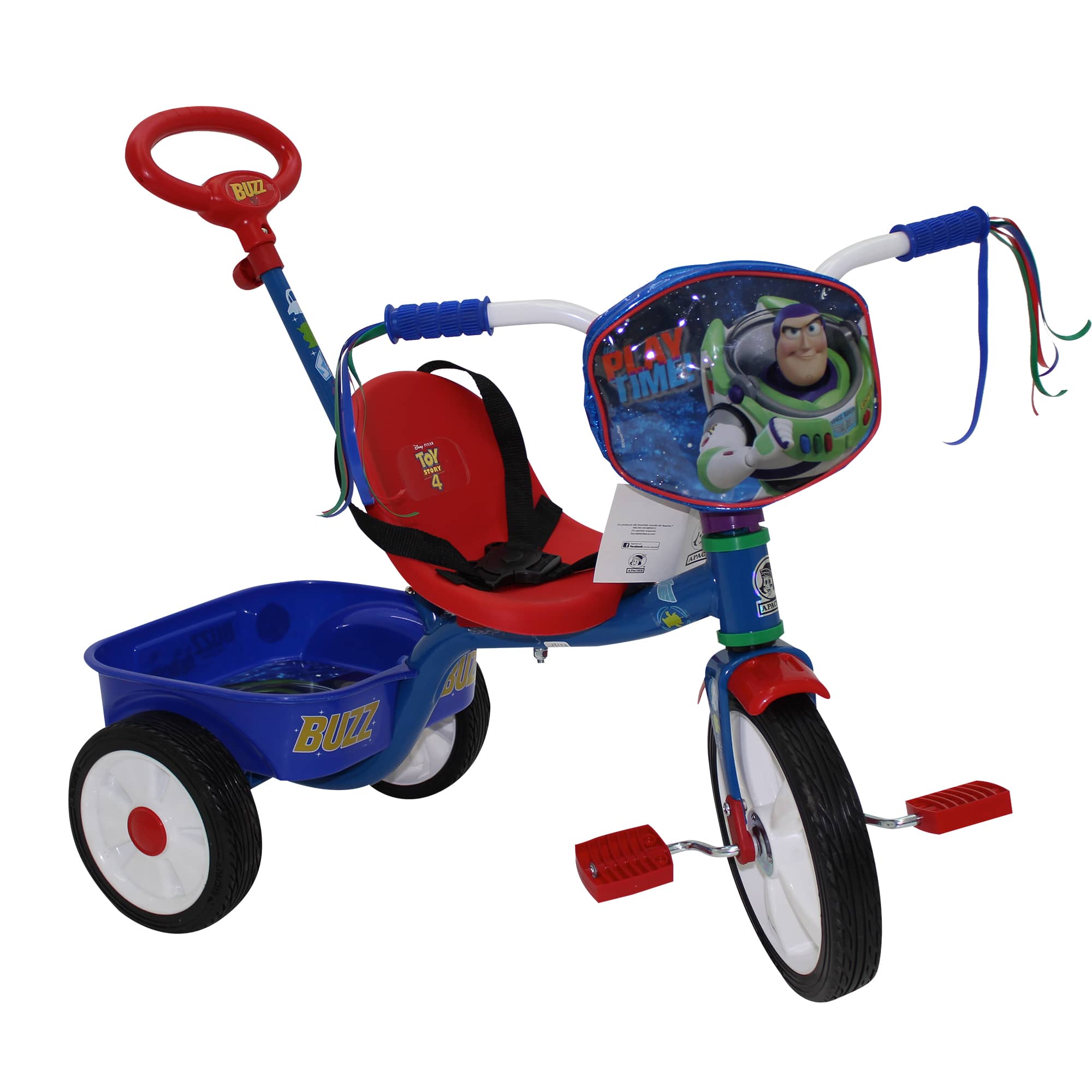 Triciclo Para Niños Buzz Lightyear Apache R12 Barra de Empuje Apache