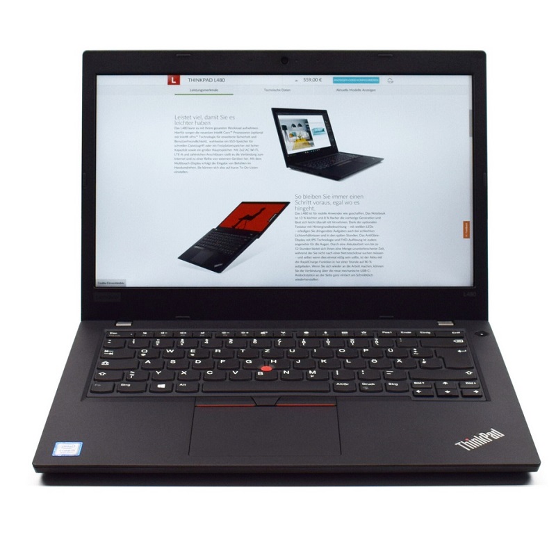 Laptop Lenovo ThinkPad T460- 14"- Core i5 6ta Generación- 20 GB Ram- Disco Solido  512 GB- WINDOWS 10 Pro- Equipo Clase A, Reacondicionado