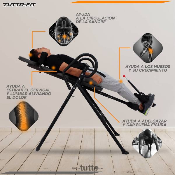Tabla Inversión Tuttofit Tabla Mesa De Inversión Abdominal Y Terapéutica Dolor Espalda Columna