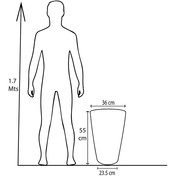 Maceta De Plástico Interior Exterior Chocolate Con Textura
