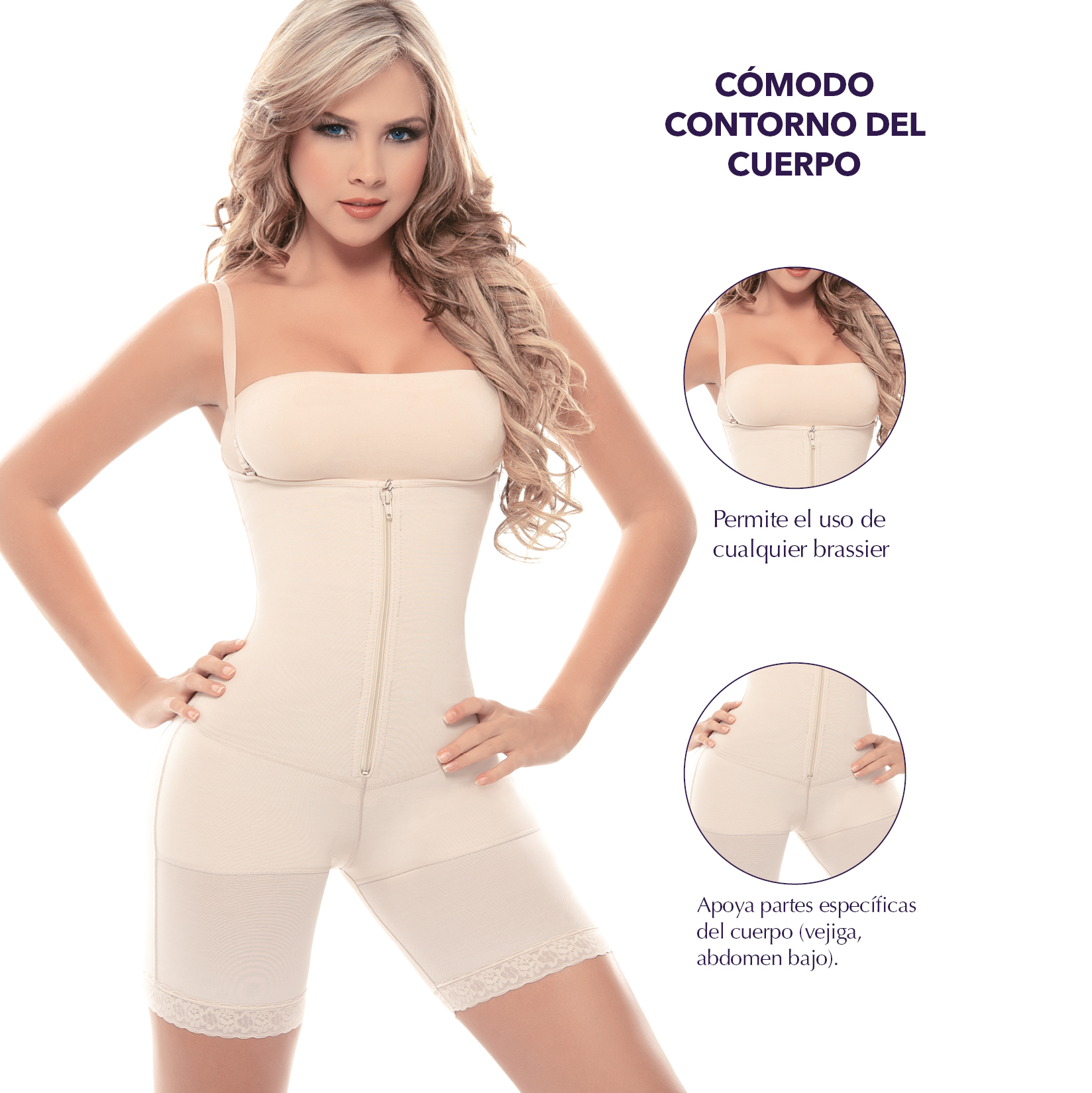 Faja colombiana reductora levanta Glúteos 