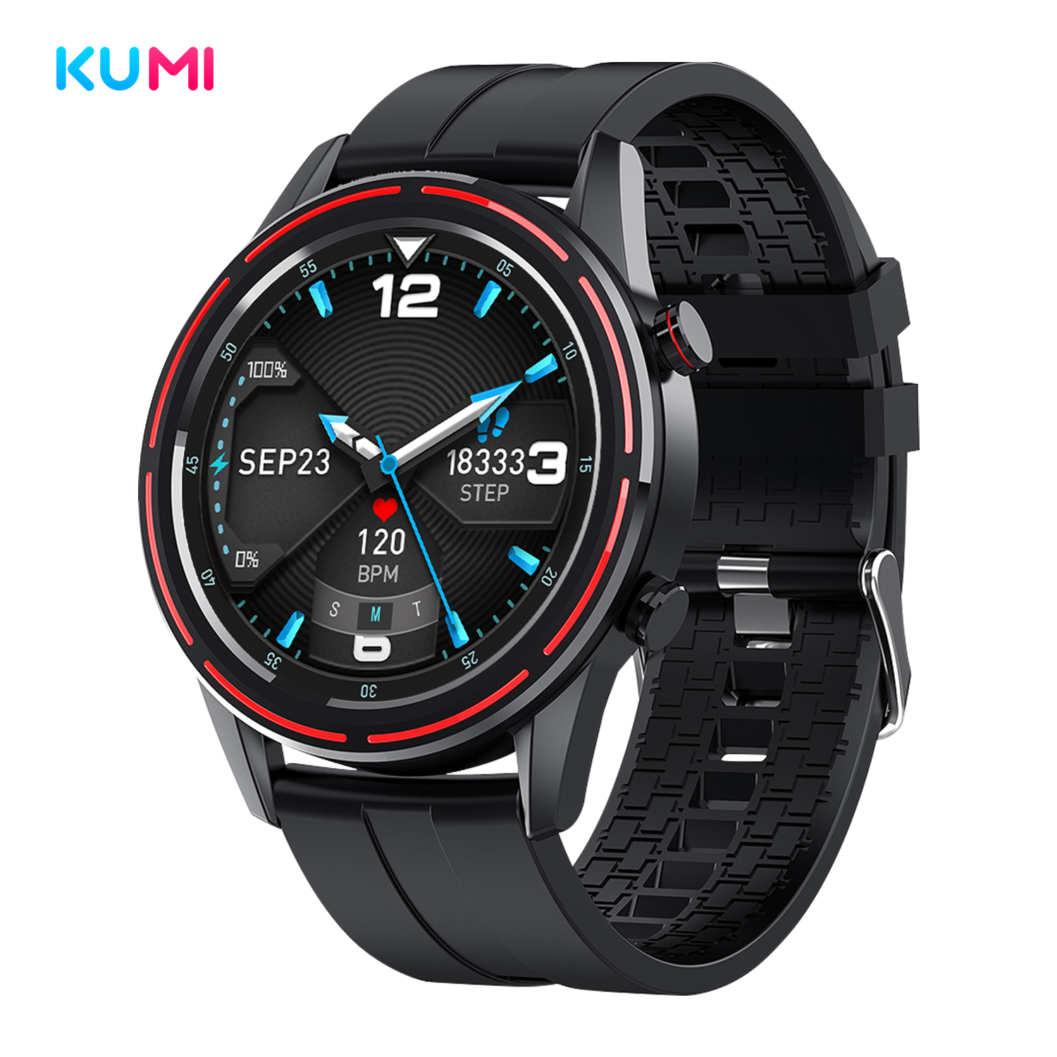 Smartwatch Reloj Inteligente deportivo GT3 KUMI negro