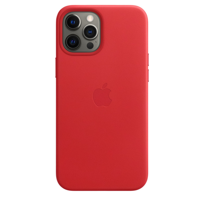 Funda de Piel con MagSafe para el iPhone 12 Pro Max - Rojo - Apple