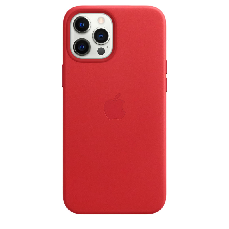 Funda de Piel con MagSafe para el iPhone 12 Pro Max - Rojo - Apple