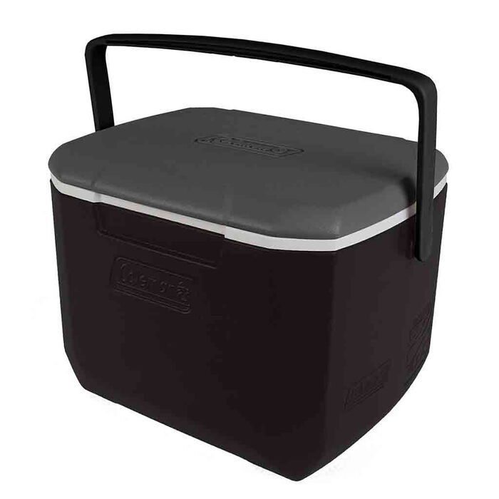 Hielera 16 QT Negra Marca Coleman con Tapa Gris Portatil
