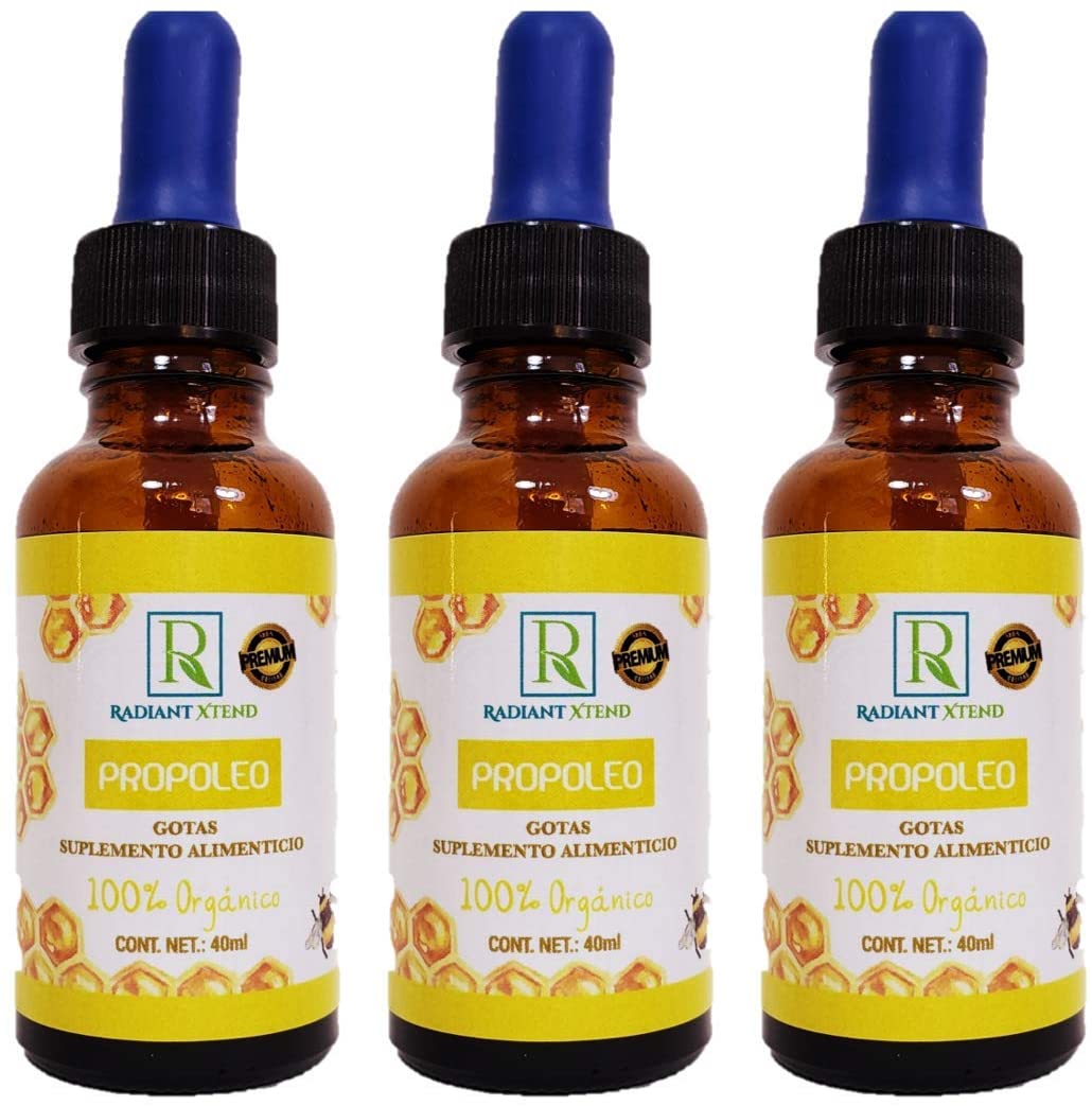 KIT DE 3 PROPOLEOS ORGANICOS EN GOTAS CONCENTRADO 100% NATURAL