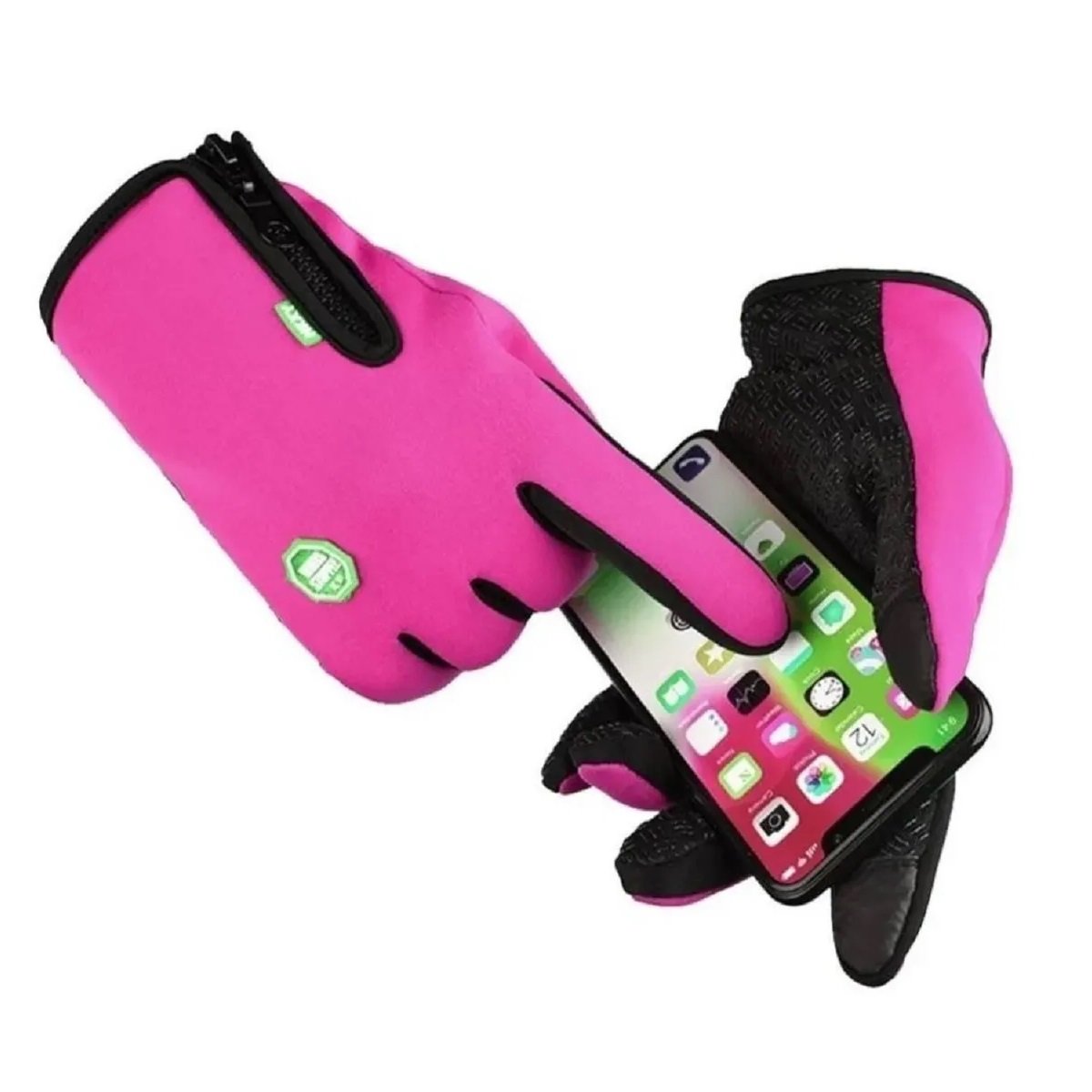 Guantes De Carreras Ciclismo Moto Con Pantalla Táctil Touch (Dark Pink)