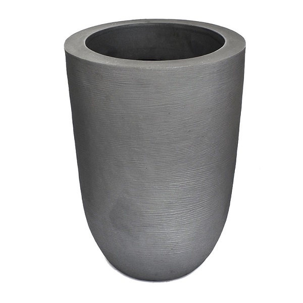 Maceta Minimalista Plástico Interior Exterior Gris Textura