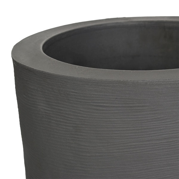 Maceta Minimalista Plástico Interior Exterior Gris Textura