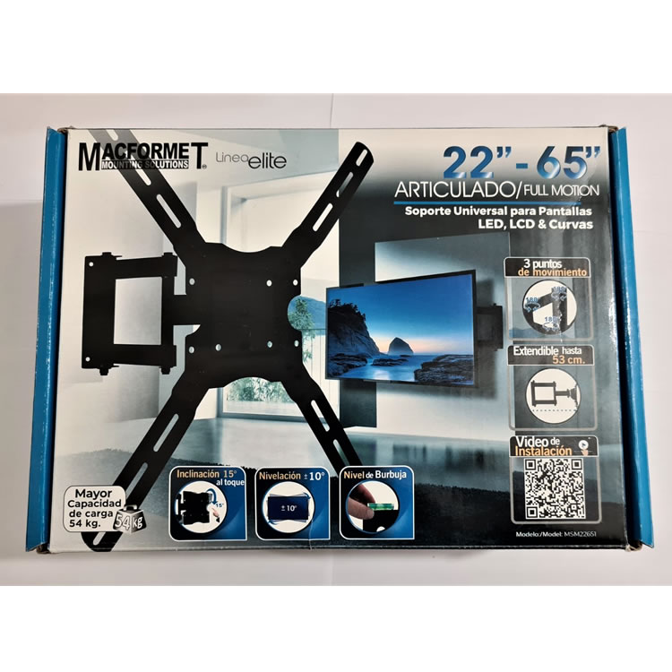 Soporte Universal Para Pantallas De 22-65 Macformet MSM22651 - Negro