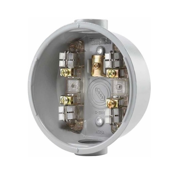 Base Medidor de Luz, 4 Terminales De Fierro