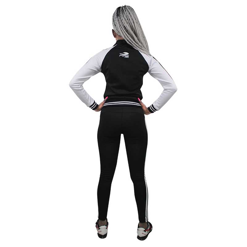 Conjunto Deportivo Fire Sports® Pants Femenil Dama Mujer NEGRO/BCO
