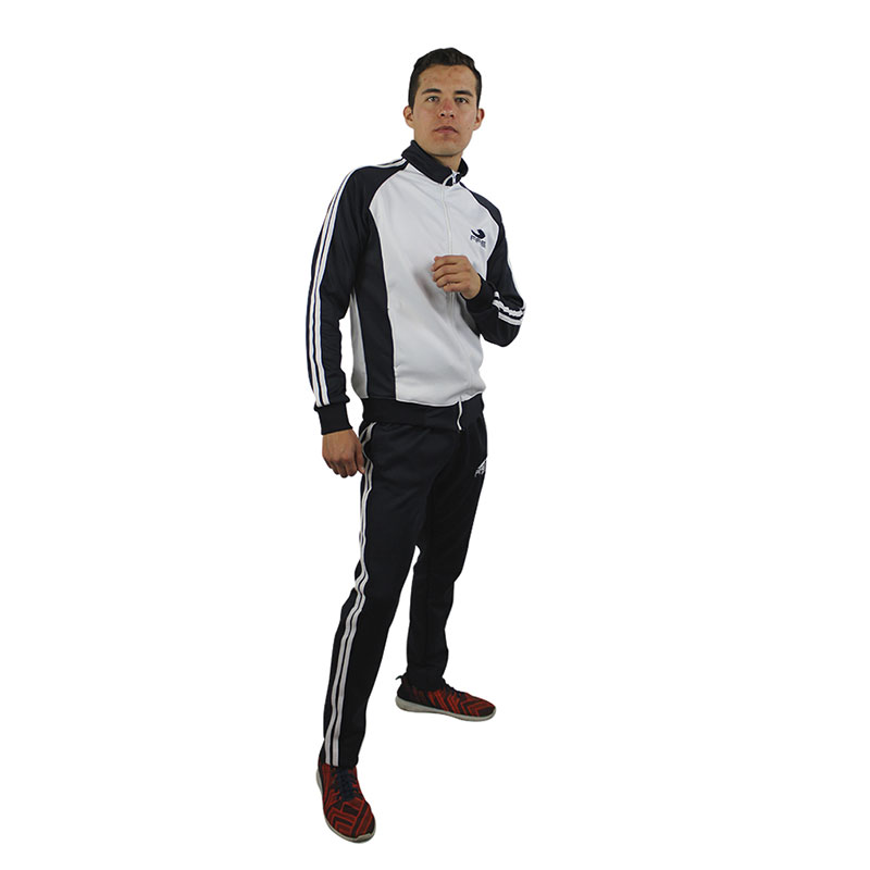 Conjunto Deportivo Fire Sports® Completo Set Pants Varonil Negro-Bco