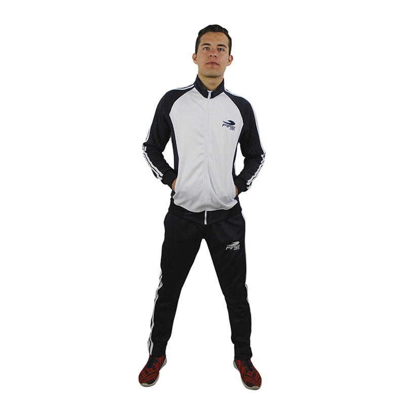 Conjunto Deportivo Fire Sports® Completo Set Pants Varonil Negro-Bco