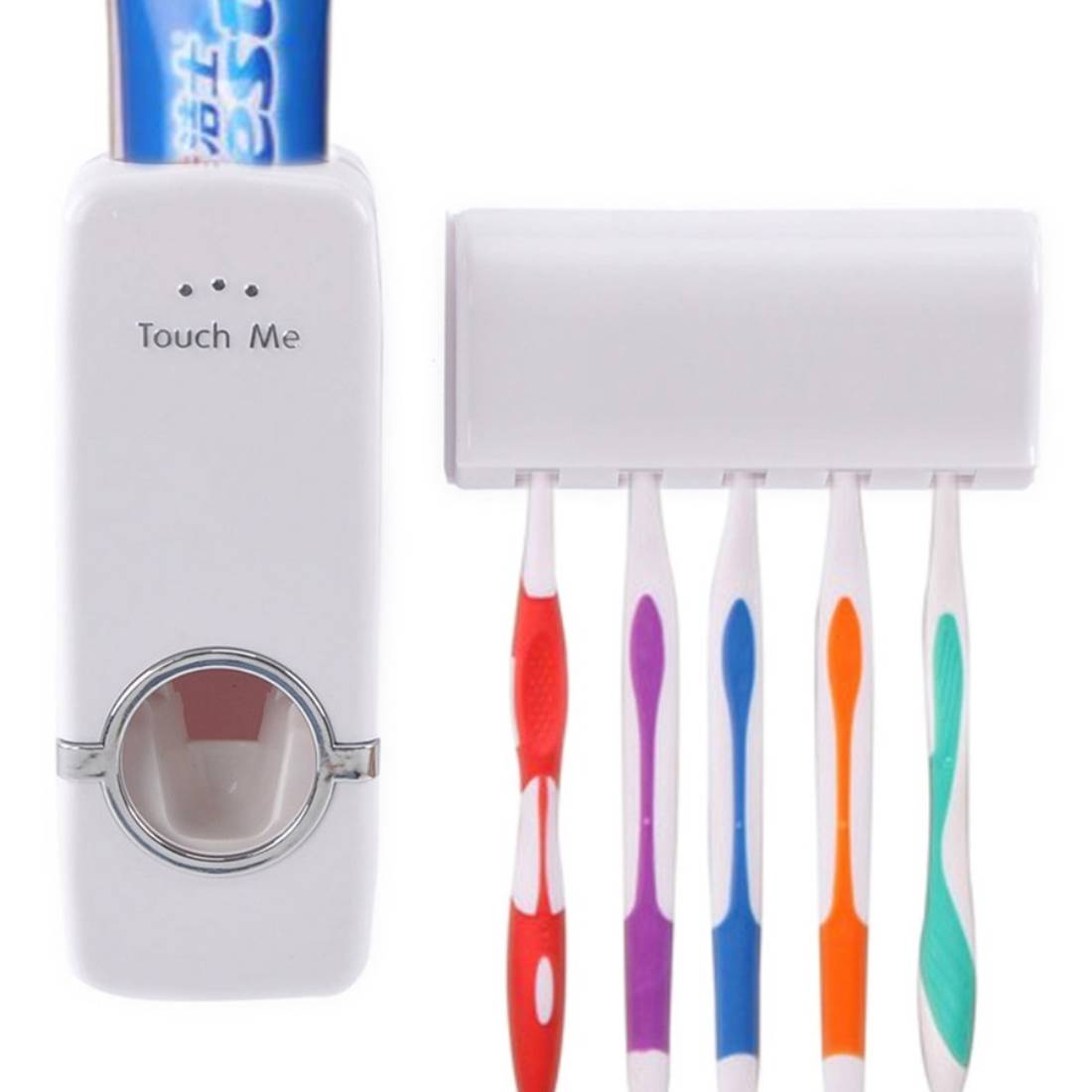 Dispensador Automático Para Pasta Dental Con Porta Cepillos