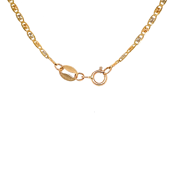 Cadena Amelie Joyas en Oro Florentino de 10K tejido tipo Guchi 2 mm