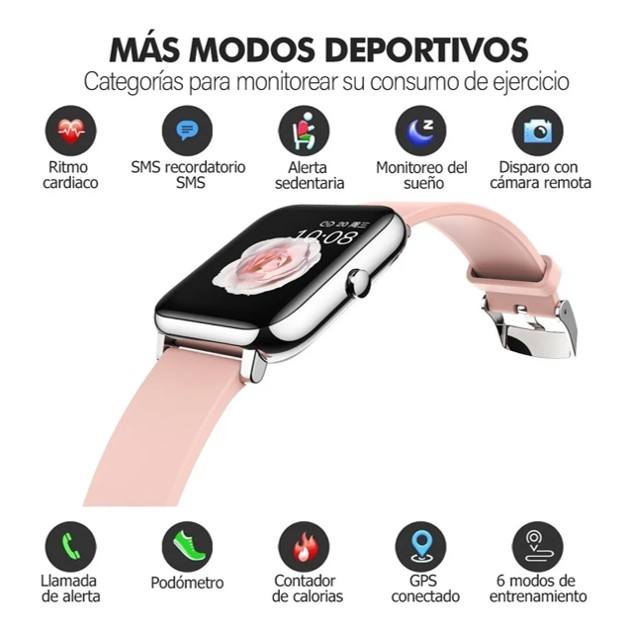 Reloj Inteligente Deportivo resistente al agua Con Bluetooth