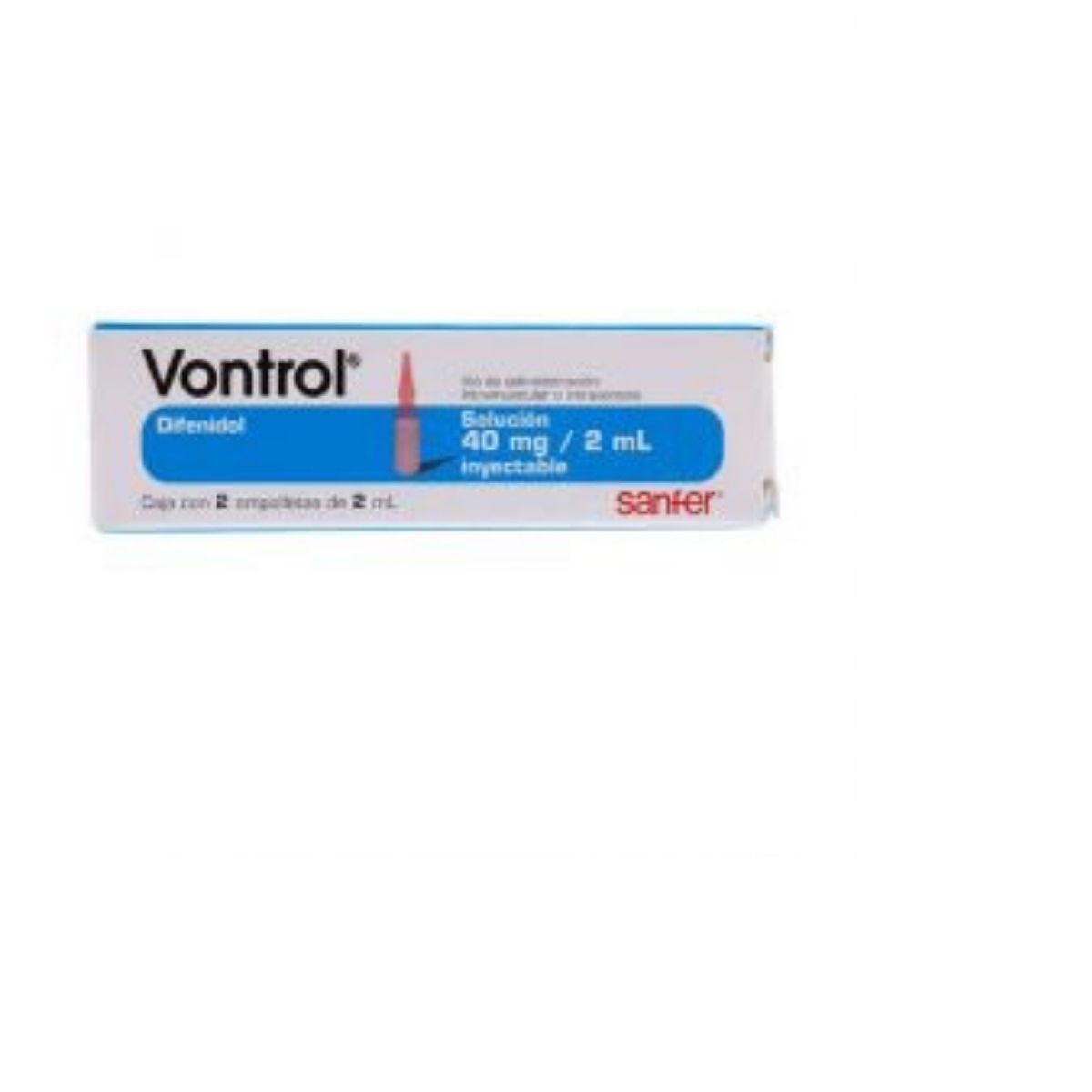 Vontrol Iny 40 Mg 1 Caja 2 Ampolletas 2 Ml