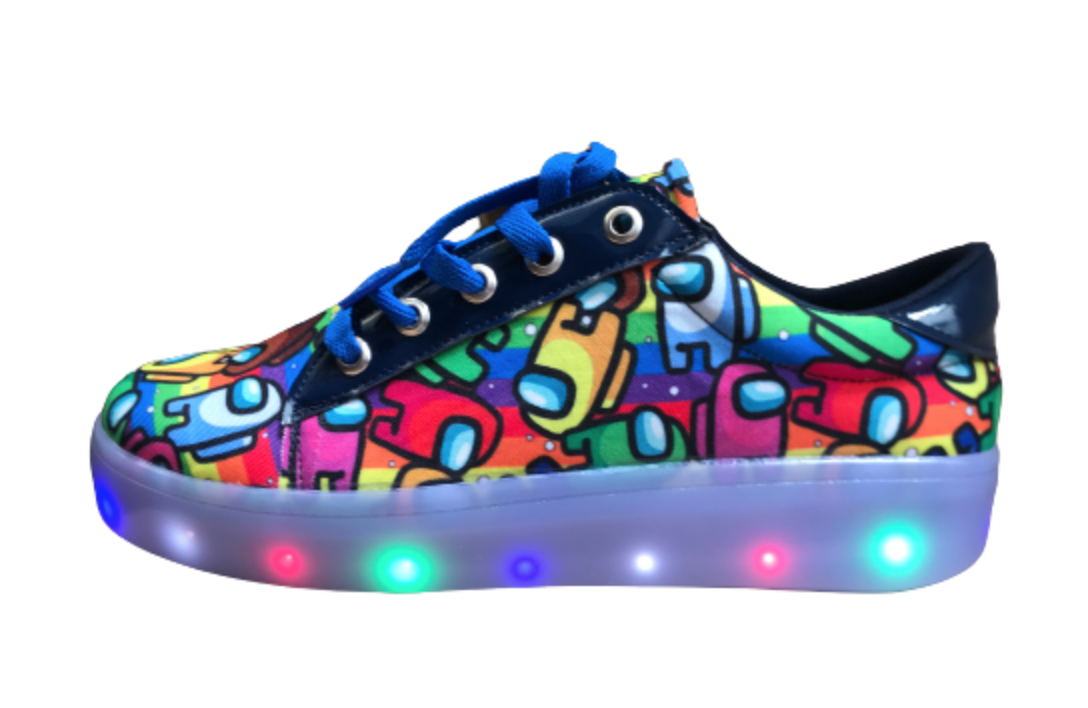 Tenis Among Us para Niños con suela Led (Arcoiris)