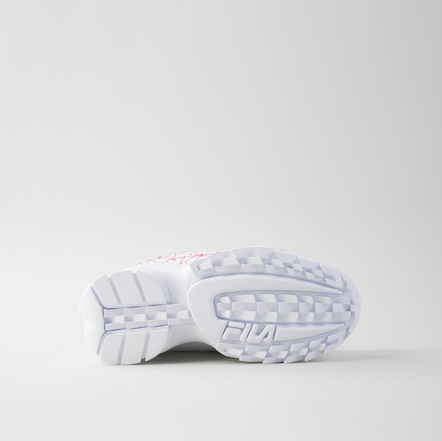 Tenis Fila Disruptor II Blanco Floral de Preescolar