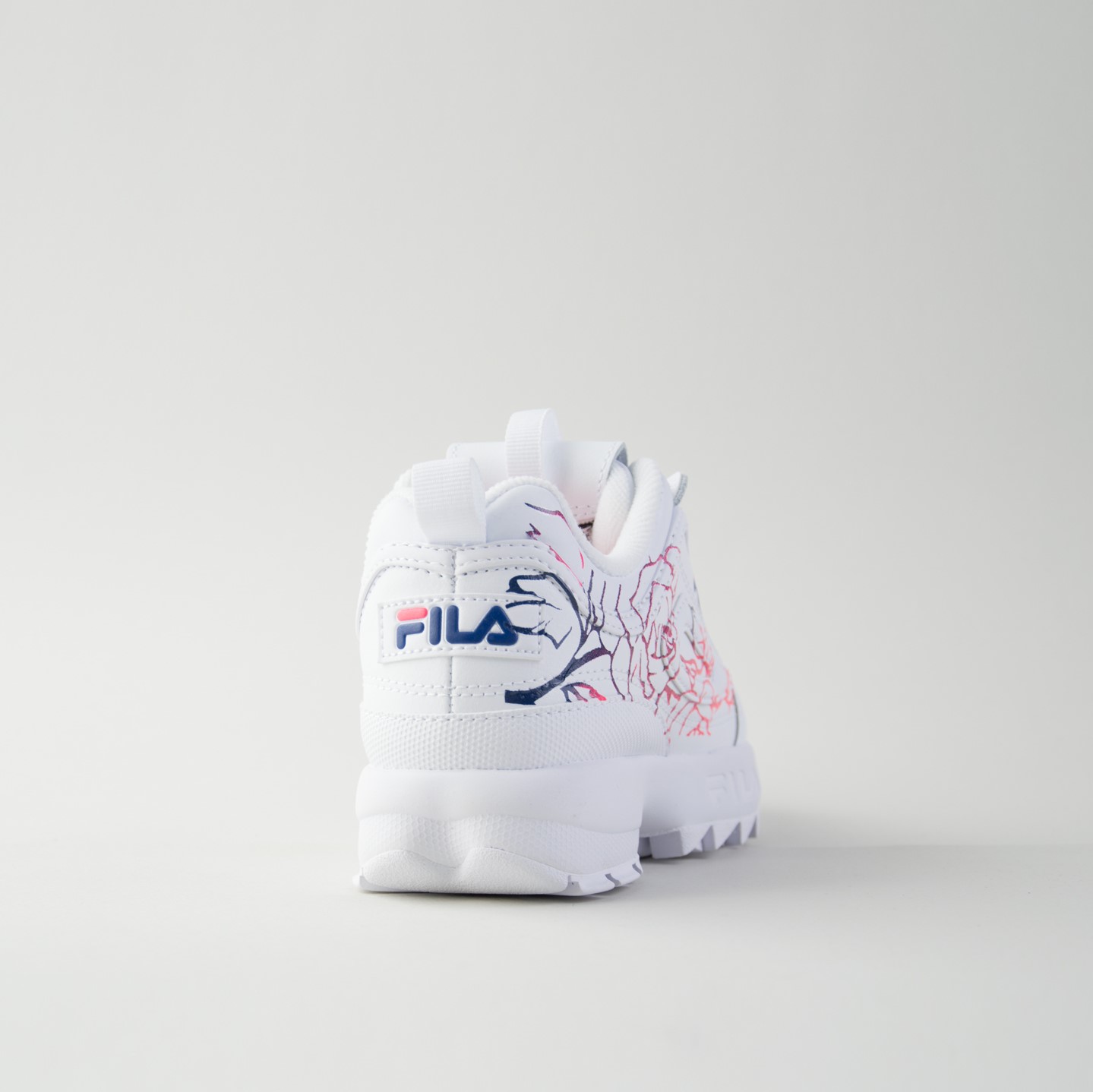 Tenis Fila Disruptor II Blanco Floral de Preescolar