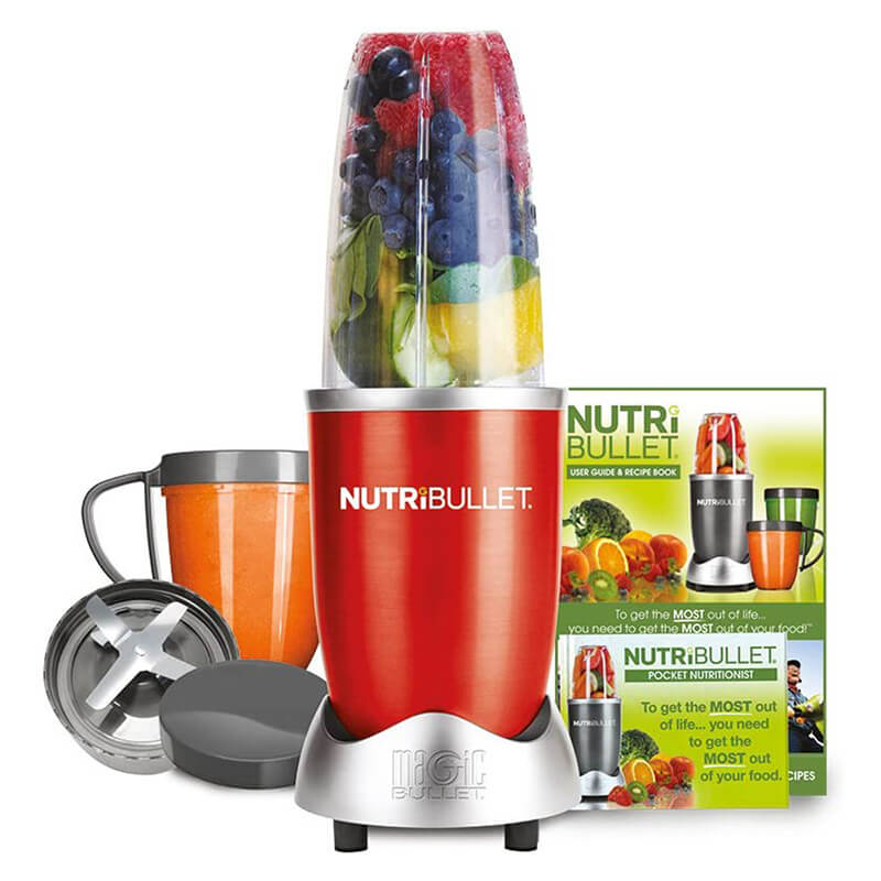 Nutribullet 600w Rojo Pulverizador Alimentos 8 Accesorios