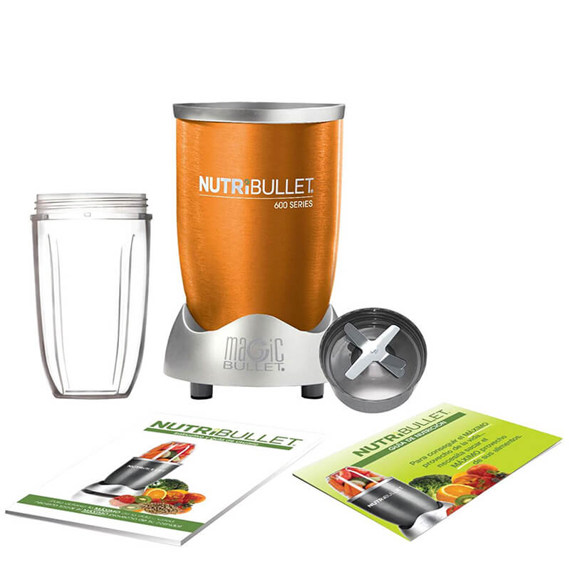 Nutribullet 600w Naranja Pulverizador Alimentos 5 Accesorios 