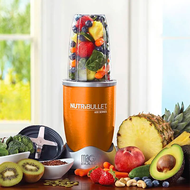 Nutribullet 600w Naranja Pulverizador Alimentos 5 Accesorios 