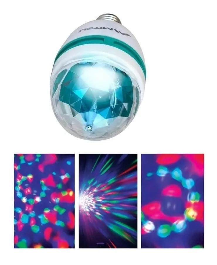 Foco Fiesta Led Mitzu Giratorio Rgb Disco Fiesta Msl-9008
