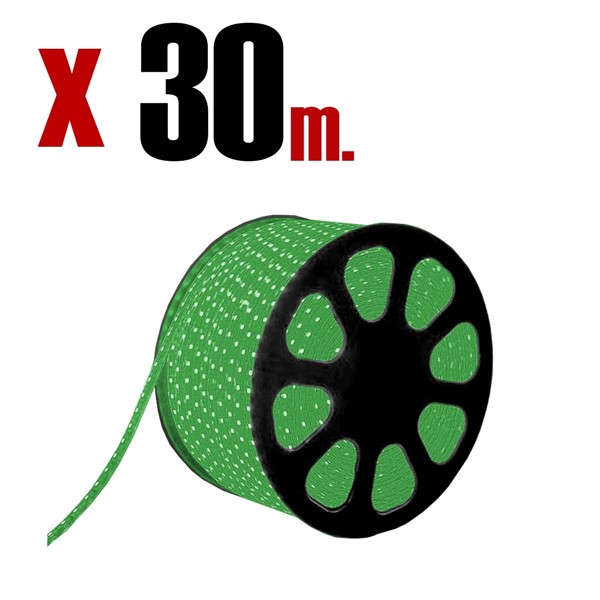 Kit Manguera Tira Led 110v 30mts 5050 Verde Ip65