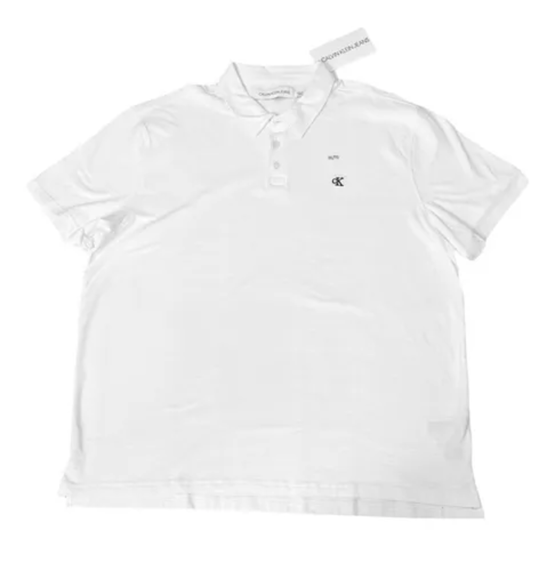 Playera tipo polo Calvin Klein color blanco para hombre