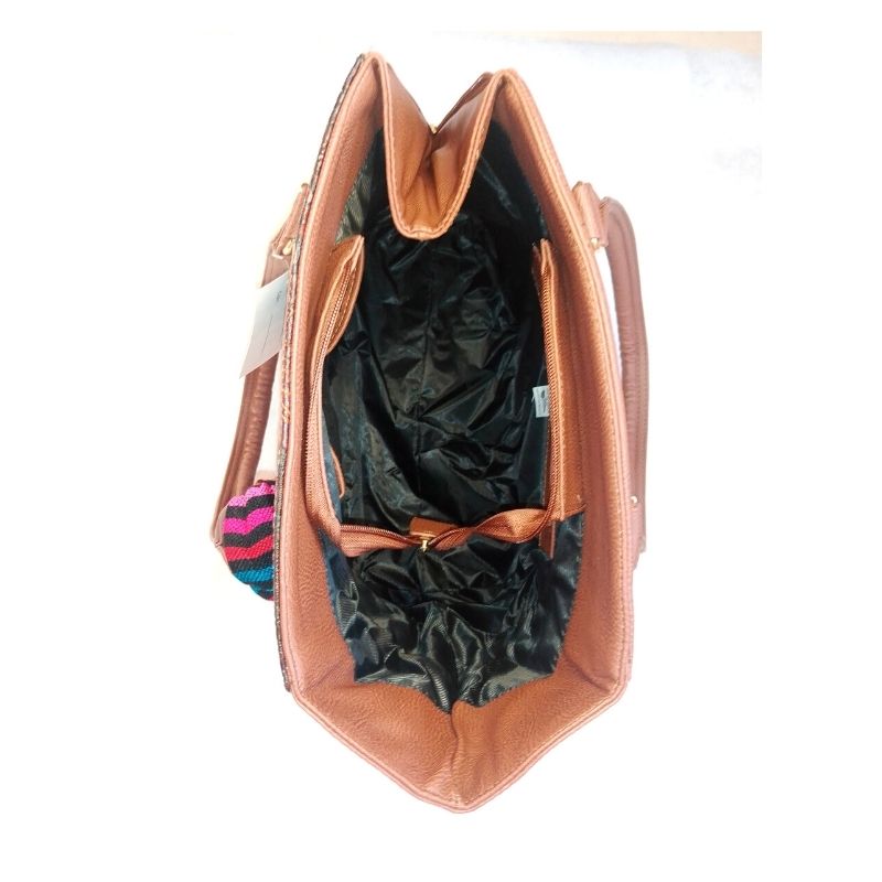 KIT BOLSO DE PIEL PARA DAMA 100% ARTESANAL CINCELADO FRIDA MAS Audifonos Air PRO 2da Generacion 