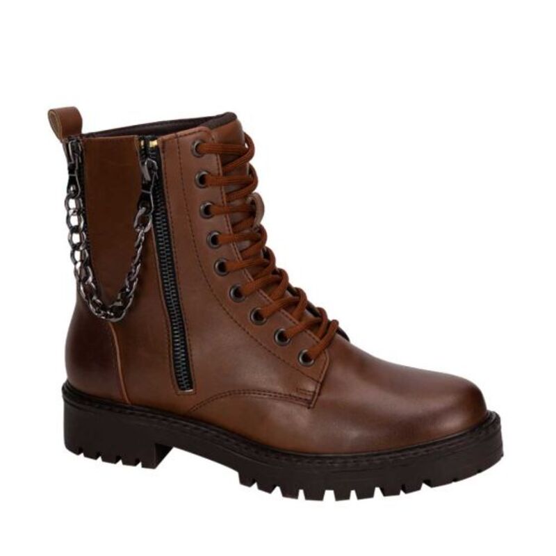 BOTA MILITAR PARA MUJER COLOR CAFÉ TIERRA BENDITA 9216
