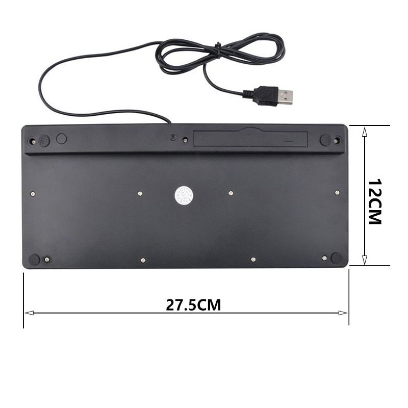 MINI TECLADO ALAMBRICO EN ESPAÑOL USB PARA PC, LAPTOP, MAC, NEGRO