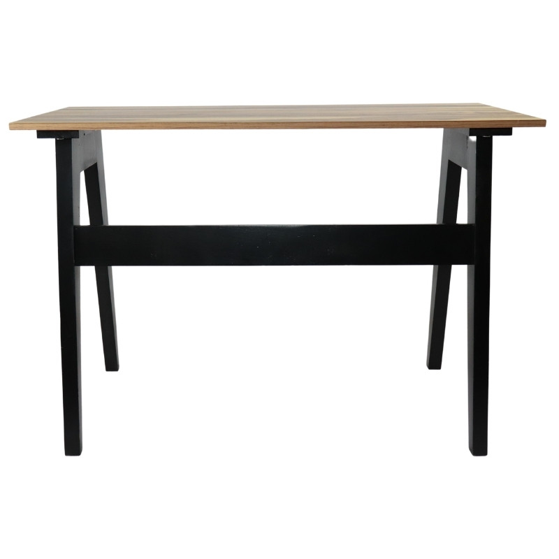 Escritorio Pequeño Moderno Ejecutivo de Melamina y Patas de Madera y cubierta de melamina Parota Norval