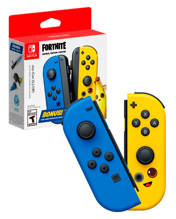 Control Nintendo Switch Joy Con Izquierdo y Derecho Edición Fortnite- Azul y Amarillo