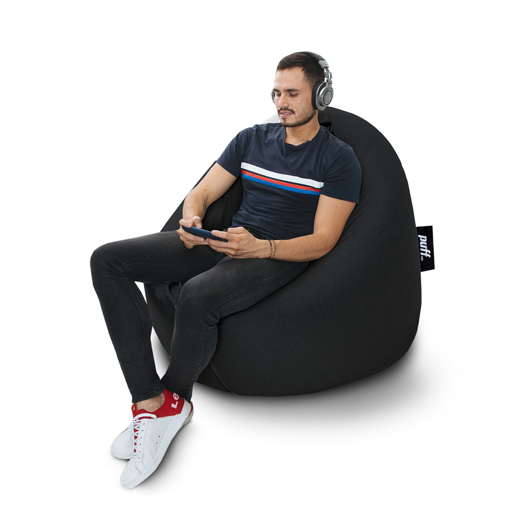 Sillón Puff Mx Acabado Mezclilla Luna