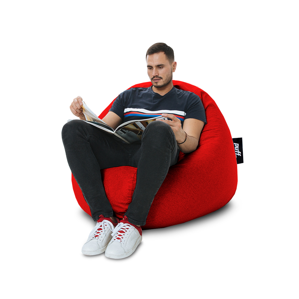 Sillón Puff Mx Acabado Mezclilla Luna