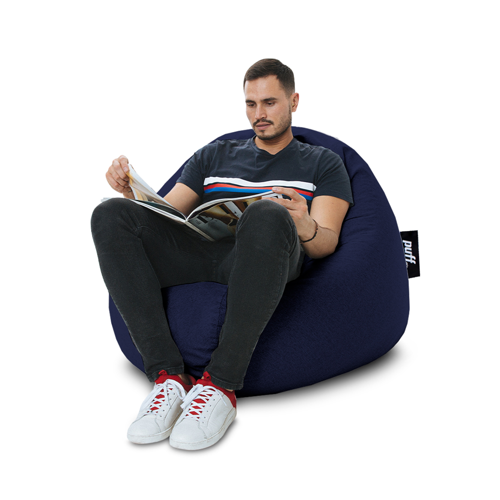Sillón Puff Mx Acabado Mezclilla Luna
