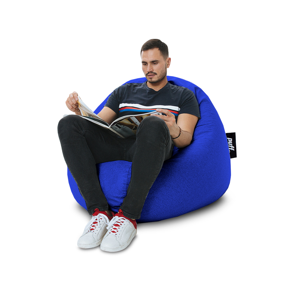 Sillón Puff Mx Acabado Mezclilla Luna