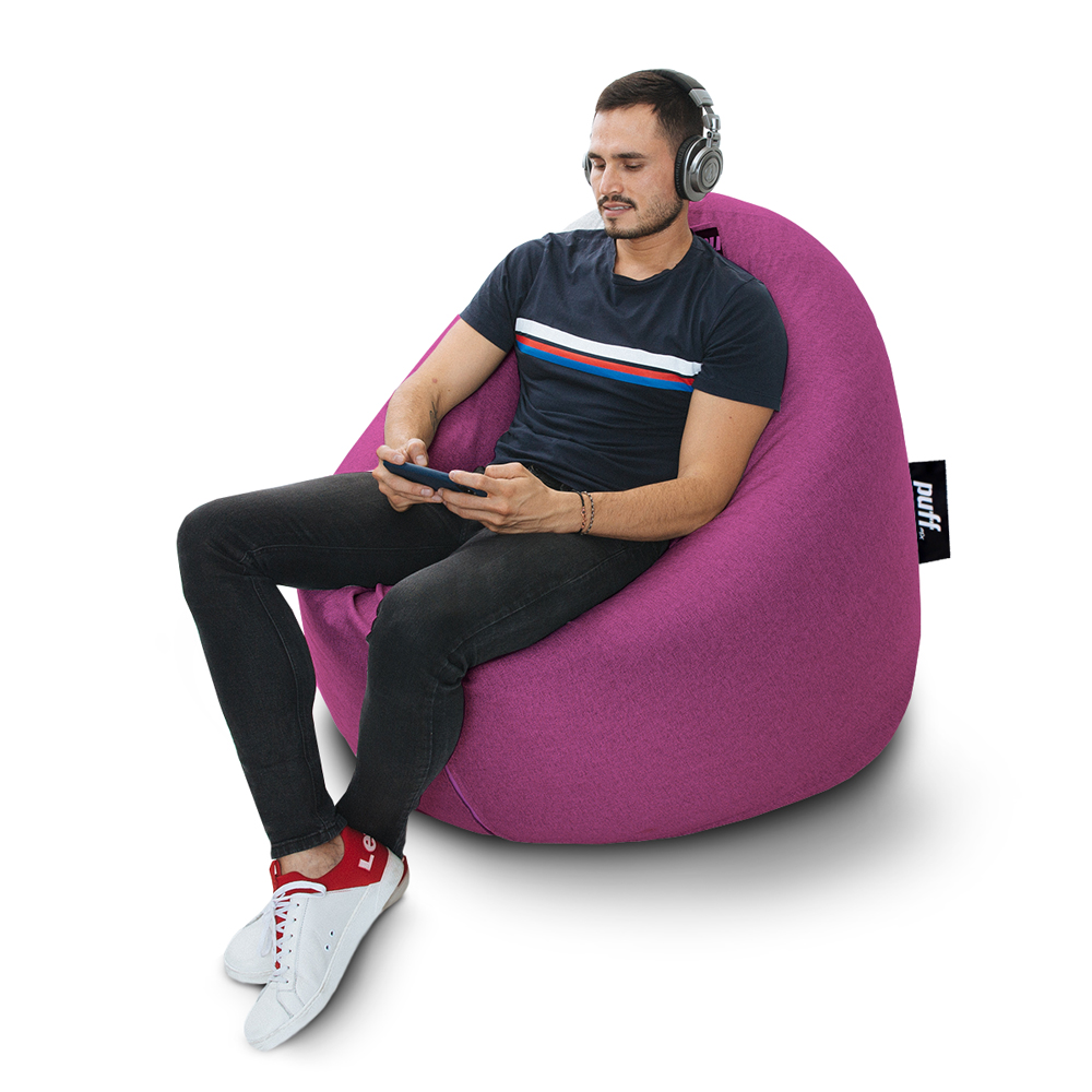 Sillón Puff Mx Acabado Mezclilla Luna