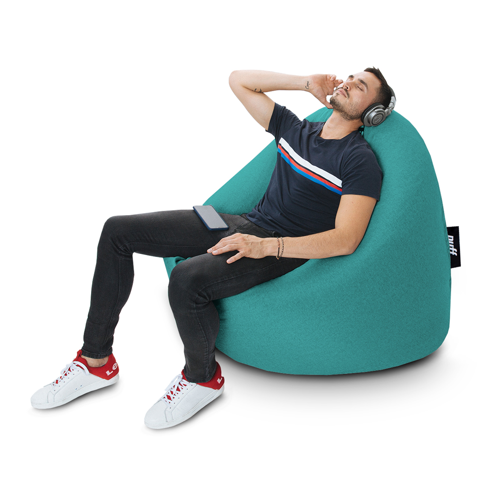 Sillón Puff Mx Acabado Mezclilla Luna