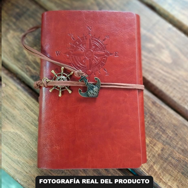 Libreta Vintage Cuaderno De Bolsillo Diario Dibujo Notas - Café Claro 