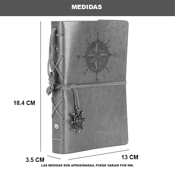 Libreta Vintage Cuaderno De Bolsillo Diario Dibujo Notas - Café Claro 