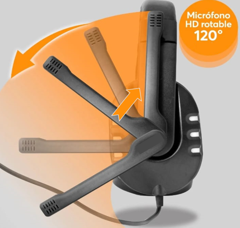 AUDIFONOS DIADEMA PARA GAMER O VIDEOLLAMADA CON LUZ LED DE COLORES