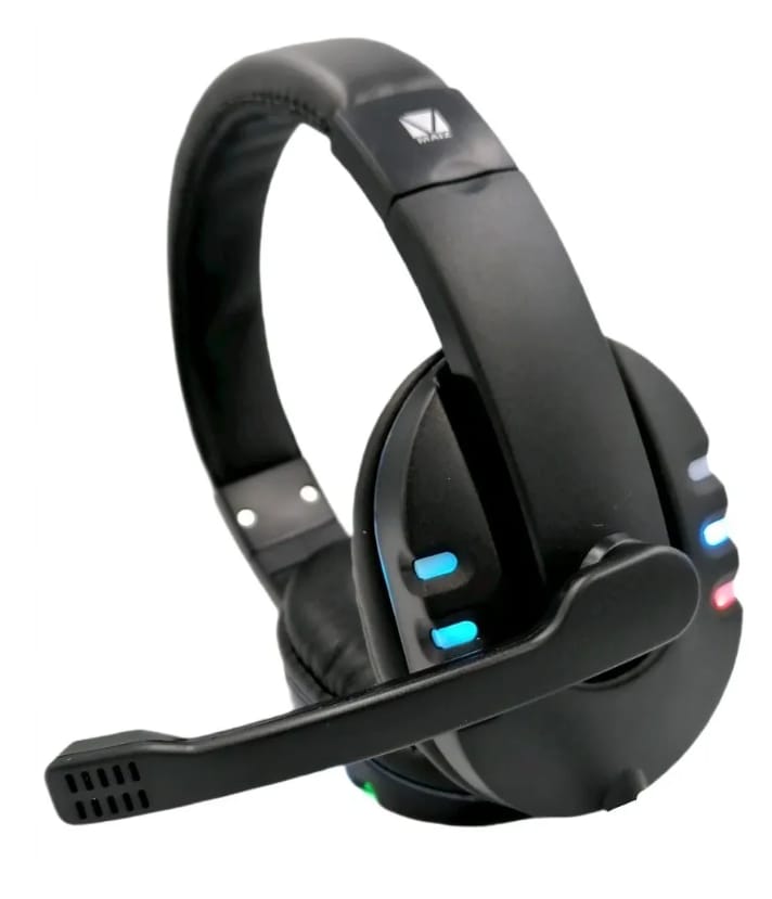 AUDIFONOS DIADEMA PARA GAMER O VIDEOLLAMADA CON LUZ LED DE COLORES