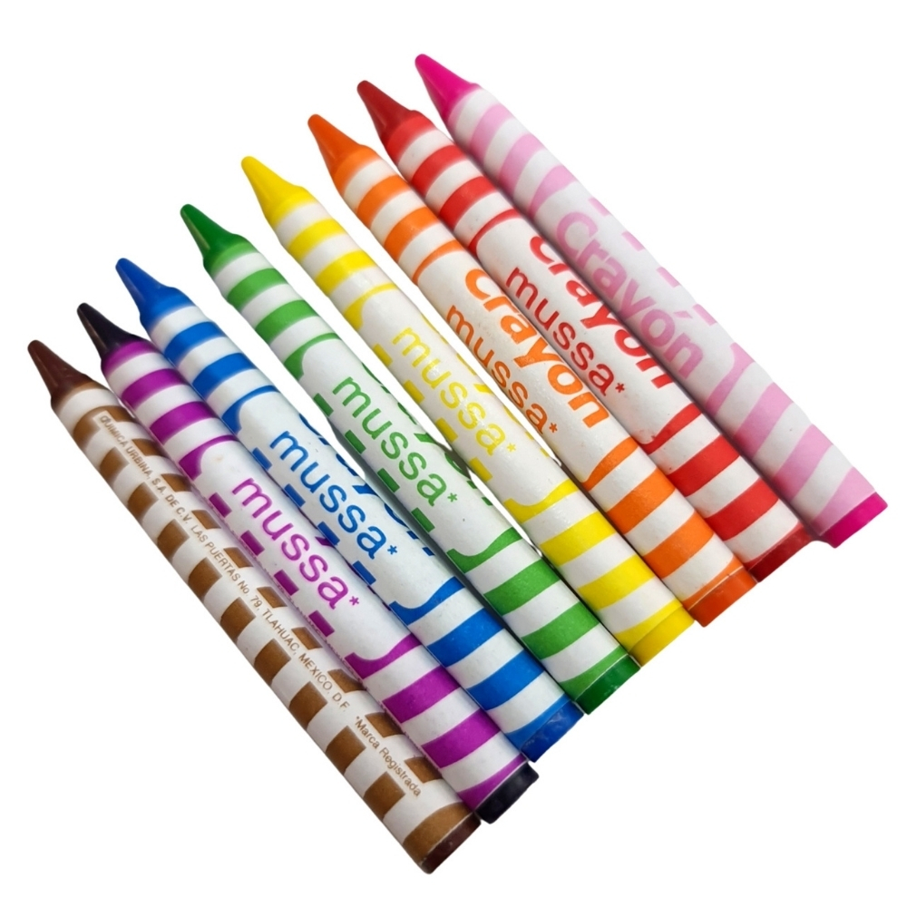Crayones Caja Colectiva con 200 Crayones Delgados Colores Marca Mussa